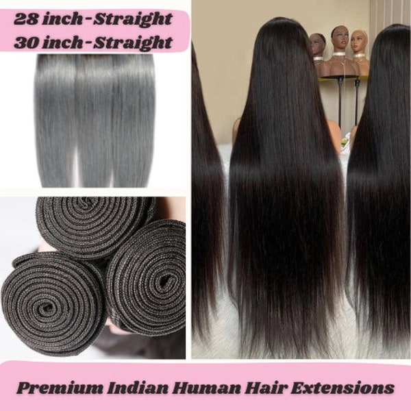 Premium 12A Virgin Straight Hair Bundle | 100% Raw Extensions | Luxurious Single Pack