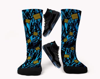 Jordan 11 Gamma-Matching Custom Socks