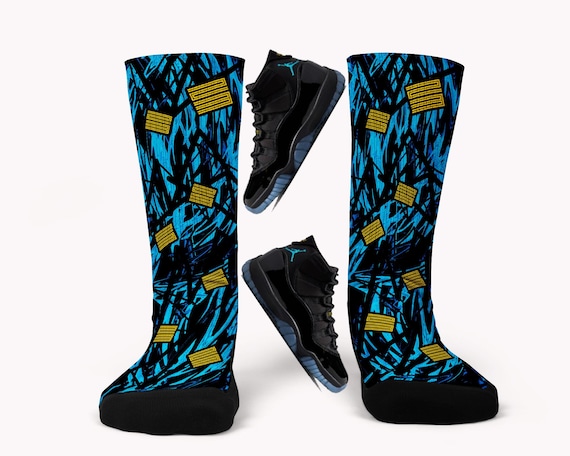 Jordan 11 Gamma-Matching Custom Socks