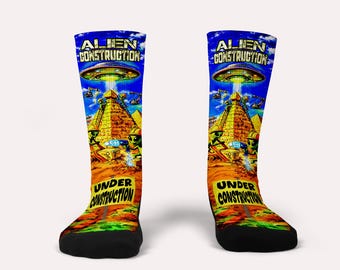Aliens Pyramid Socks -Custom Sock