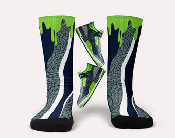 Jordan 3 Doernbecher Matching Socks-Custom