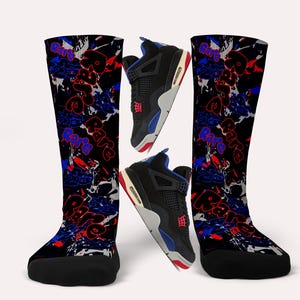 Jordan 4 Rare Air Socks - Matching Custom Socks
