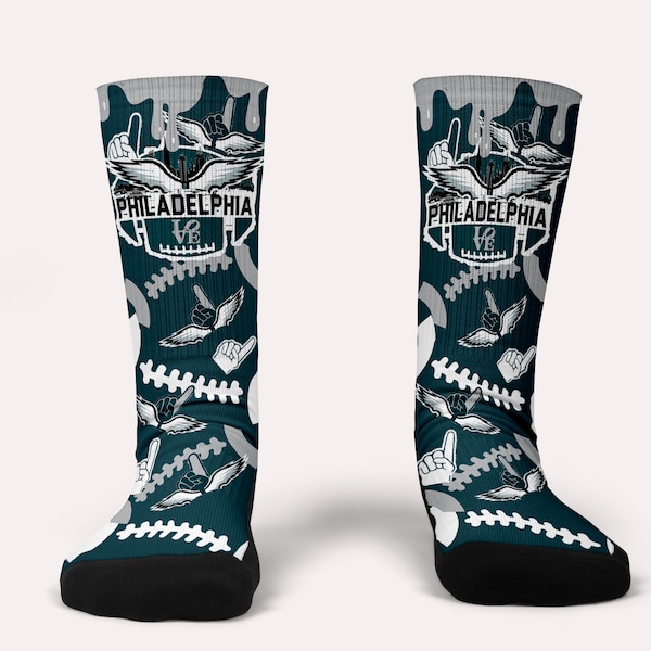 Philadelphia Love Football Socks-Custom Socks
