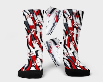 Jordan 8 Bugs Bunny Socks  - Matching Custom Socks