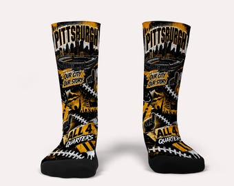 Pittsburgh Skyline Socks-Custom Socks
