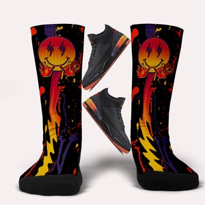 Jordan 3 J Balvin Rio Socks- Matching Custom Socks v2