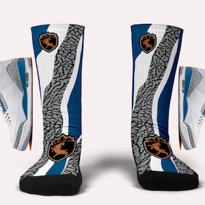 Jordan 3 Wizards Socken - Passende Custom Socks