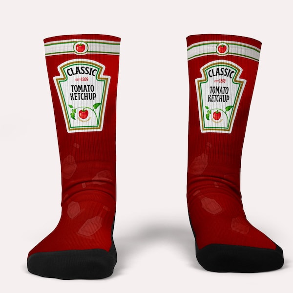 Bouteille de ketchup - Chaussettes personnalisées