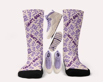 Jordan 10 Hydrangeas-Matching Custom Socks