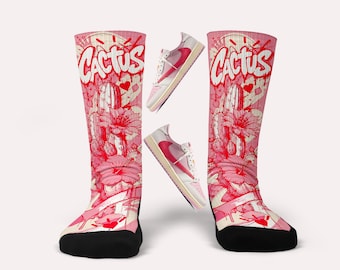 Tropical Pink 1s Sock-Matching Custom Sock