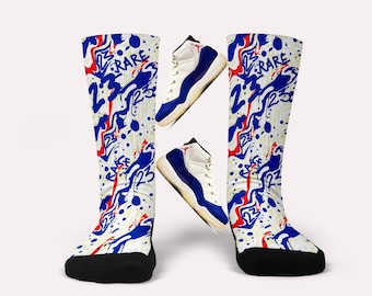 Jordan 11 Rare Air-Matching Custom Socks