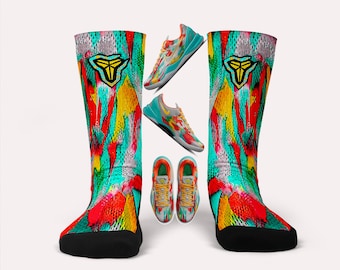 Kobe Protro 8 Venice Beach- Matching Custom Socks