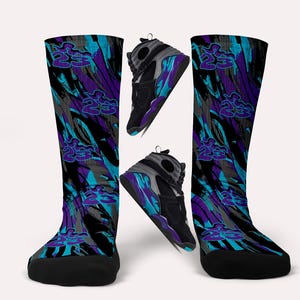 Skarpety Jordan 8 Aqua – dopasowane, spersonalizowane skarpetki