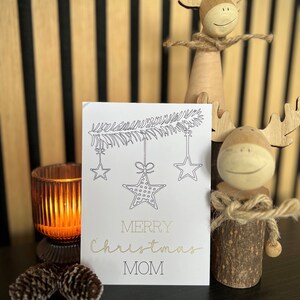 Personalisierte Weihnachtskarte/Personalized Christmas Card/Frohe Weihnacht/Geschenk zu Weihnachten/Freunde/Familie/minimalistisch/Grußkarte