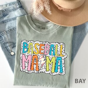 Comfort Color Dalmatian Dots Baseball Mama Shirt, Baseball Mom Shirt, Baseball Shirt, Baseball Game Day Shirt, Sports Mom Shirt, Mothers Day image 3