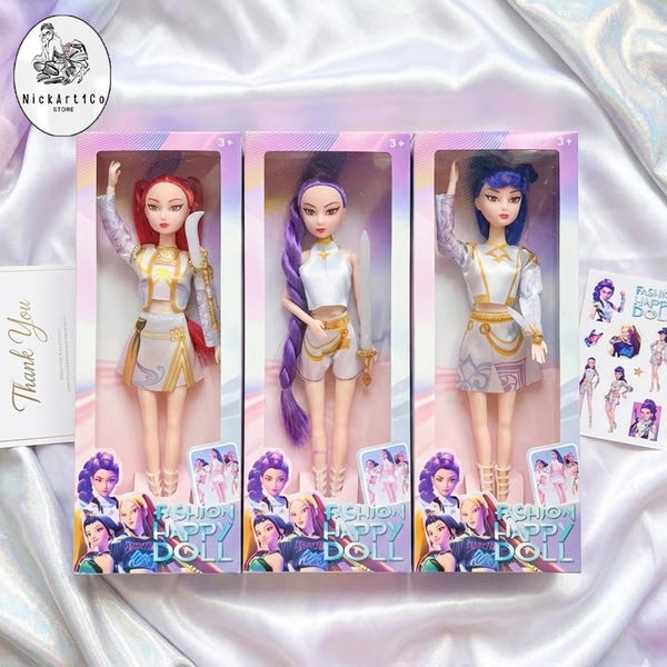 Metaparty Pop De-Monn Puppen Merch,3 Stück Anime Puppe Doll