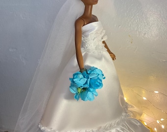 Handmade Fashion Doll Ballroom Wedding Gown