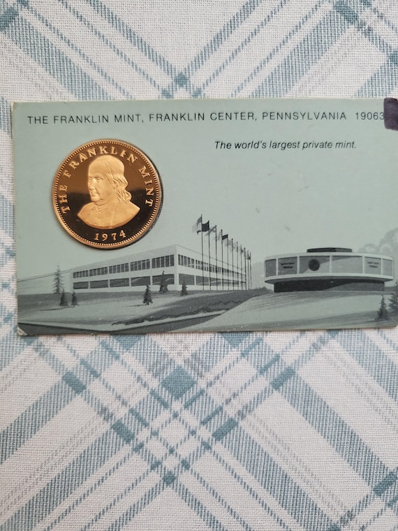 Franklin Mint 1974 Coin on Card - Etsy