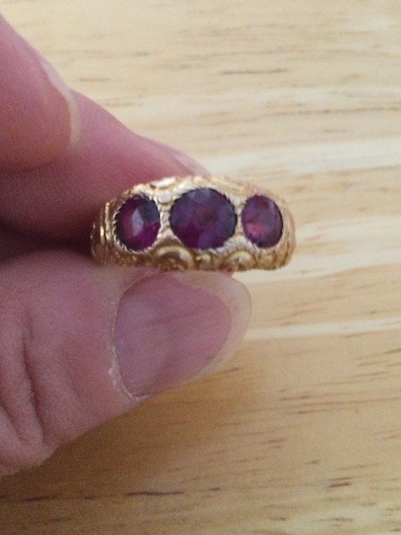 Antique Victorian Era Pink Sapphire Gold Ring