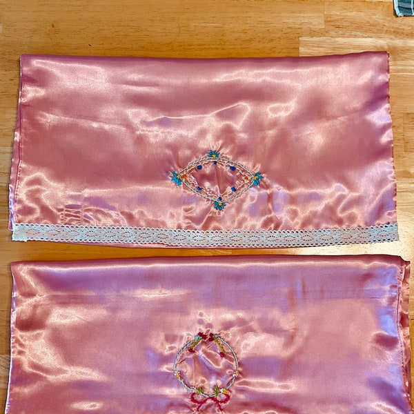 Embroidered Pillowcases Etsy