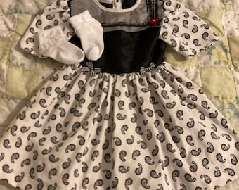 Handmade Black Infant Special Occasion Dress Size 12 Months