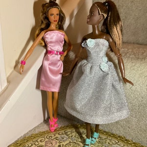 Fashion Doll Formal Dress Set of Two Handmade