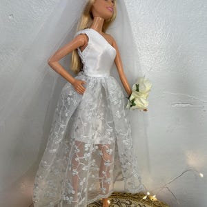 Handmade Sparkly Fashion Doll Gown