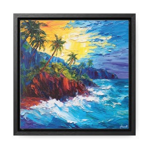 Hawaii Print, Hawaii Art Print, Vibrant Hawaii Ocean Prints – Wood Framed Gallery Print, Tropical Wall Art, Hawaii Art Lovers …
