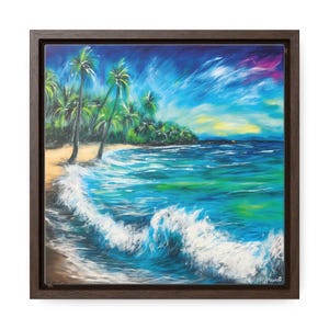 Hawaii Art Print, Hawaii Ocean Art Prints - Tropical Sunset Wall Decor, Coastal Hawaiian Landscape Canvas Print, Beach House Wall Art …
