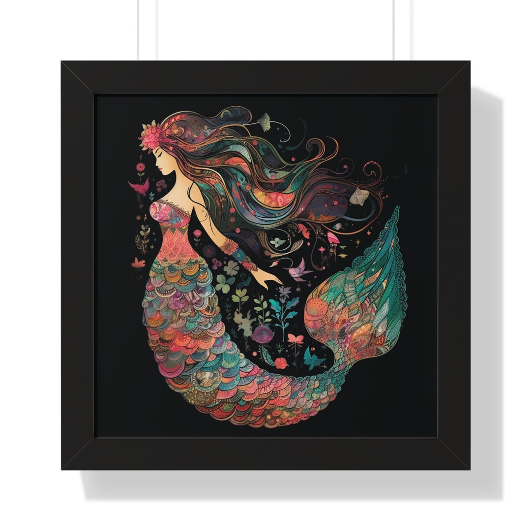 Mermaid Art Prints Mermaid Wall Decor Mermaid Wall Art Etsy