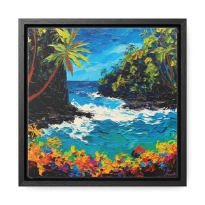 Hawaii Art Print, Hawaii Ocean Art Prints - Tropical Sunset Wall Decor, Coastal Hawaiian Landscape Canvas Print, Beach House Wall Art …