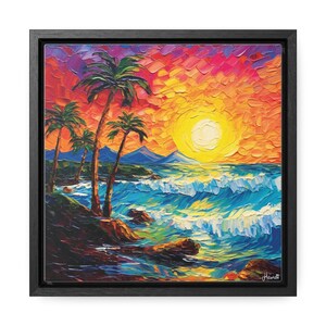 Hawaii Art Print, Hawaii Ocean Art Prints - Tropical Sunset Wall Decor, Coastal Hawaiian Landscape Canvas Print, Beach House Wall Art …