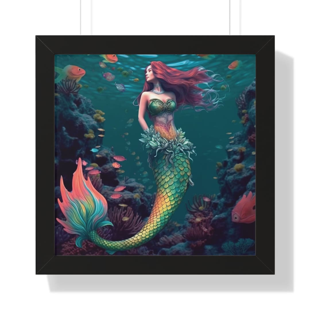 Mermaid Art Prints Mermaid Wall Decor Mermaid Wall Art Etsy