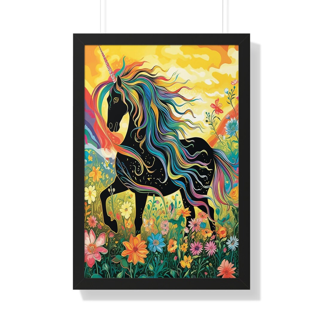Unicorns Unicorn Print Beautiful Framed Unicorn Art Fantasy Prints With Matte Finish Perfect ...