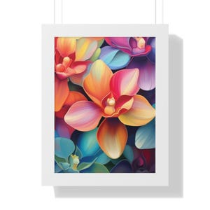 Orchid Art, Orchid Wall Art Decor, Orchid Art Print, Floral Fantasy Poster, Framed Orchid Poster, Perfect Gift For Orchid Enthusiasts ...