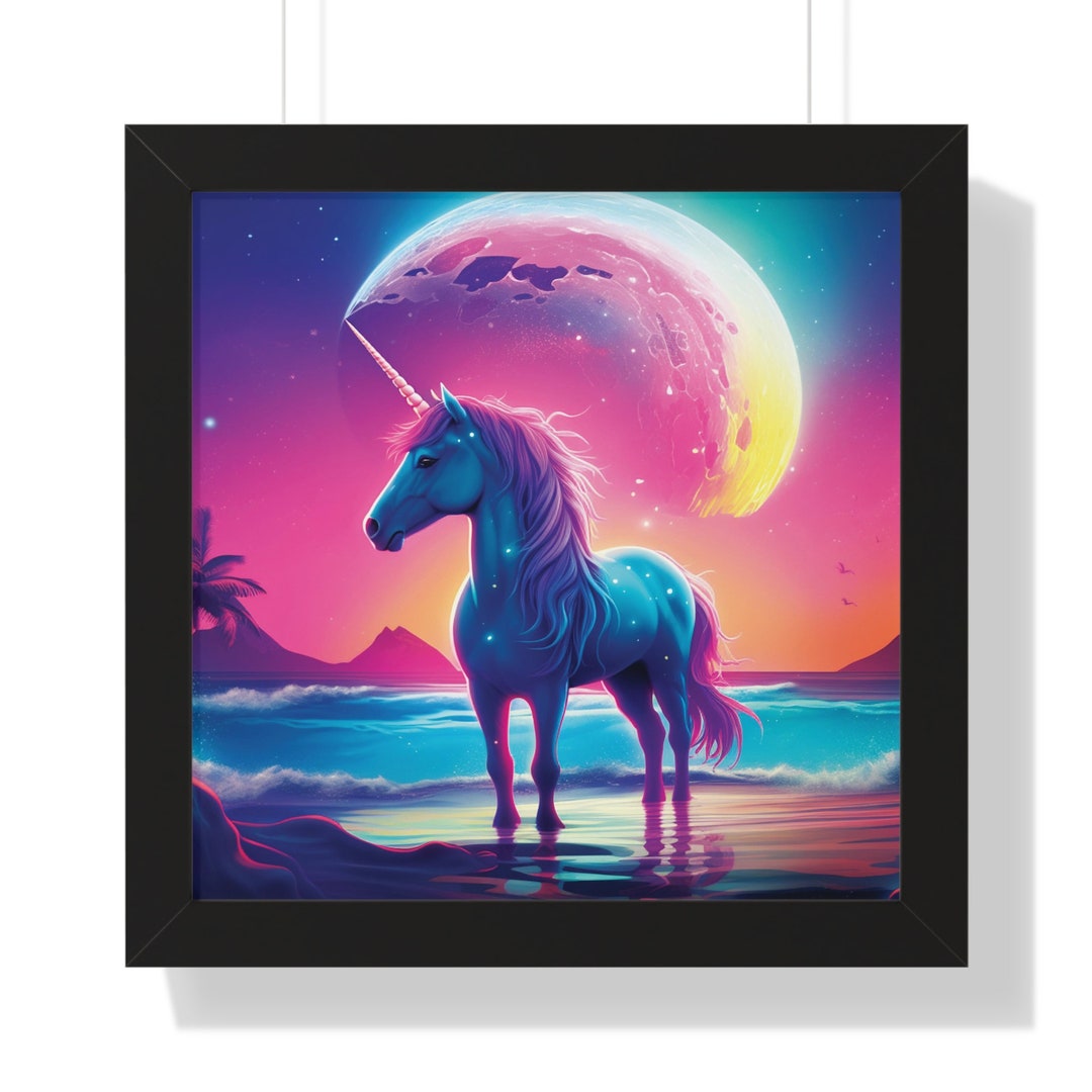 Unicorn, Framed Unicorn Print Unicorn Poster Premium Unicorn Wall Art ...