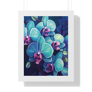 Orchid Art, Orchid Wall Art Decor, Orchid Art Print, Floral Fantasy Poster, Framed Orchid Poster, Perfect Gift For Orchid Enthusiasts ...