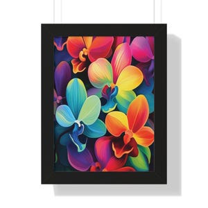 Orchid Art, Orchid Wall Art Decor, Orchid Art Print, Floral Fantasy Poster, Framed Orchid Poster, Perfect Gift For Orchid Enthusiasts ...
