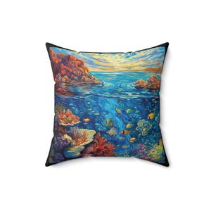 Hawaii Art Pillow, Hawaii Art Print Pillow, Decorative Hawaii Pillows, Tropical Art Accent for Home Décor, Hawaii Landscape Throw Pillow …