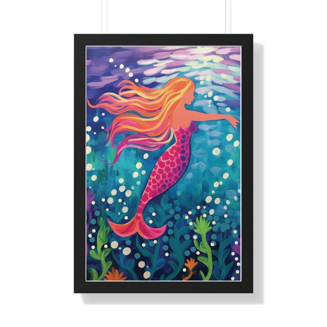 Mermaid Art Prints Mermaid Wall Decor Mermaid Wall Art Etsy