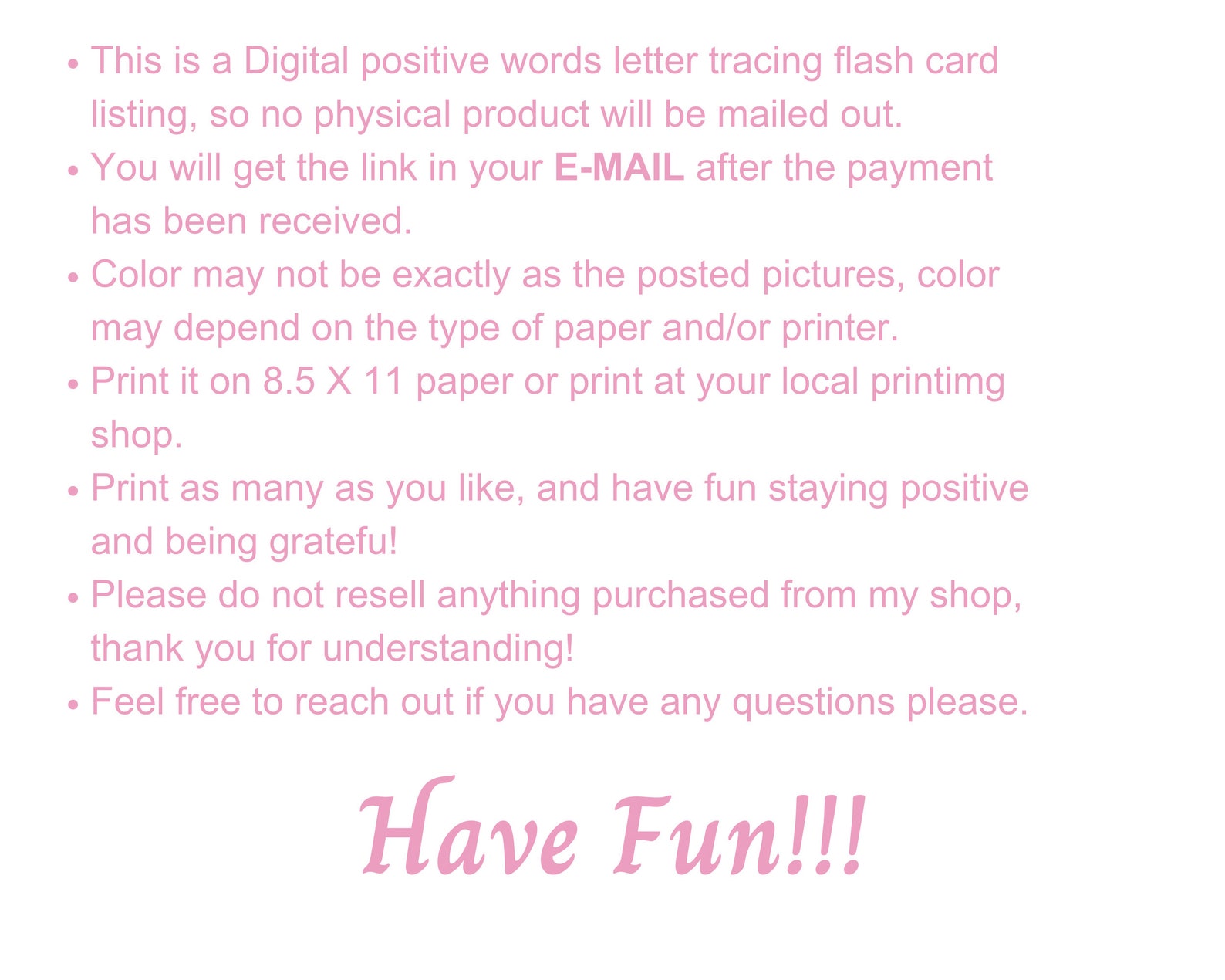 Printable Positive Words Letter Tracing Brain Development Positive ...