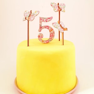 Betsy Ann Liberty of London Numbers Cake Topper