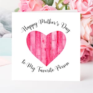 Personalized Heart Mother&#39;s Day Card | Birthday Card