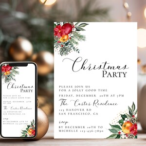 Editable Christmas Party Invitation Template