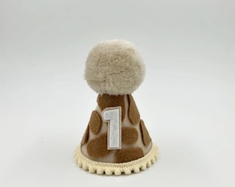 Safari Felt First Birthday Party Hat for Kids