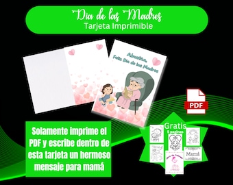 Abuelita Feliz Dia de las Madres Printable Card (PDF)