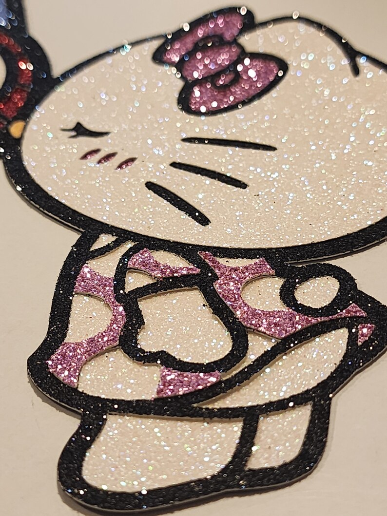 Hello Kitty & Spidey Glitter Cardstock Cutouts - Etsy