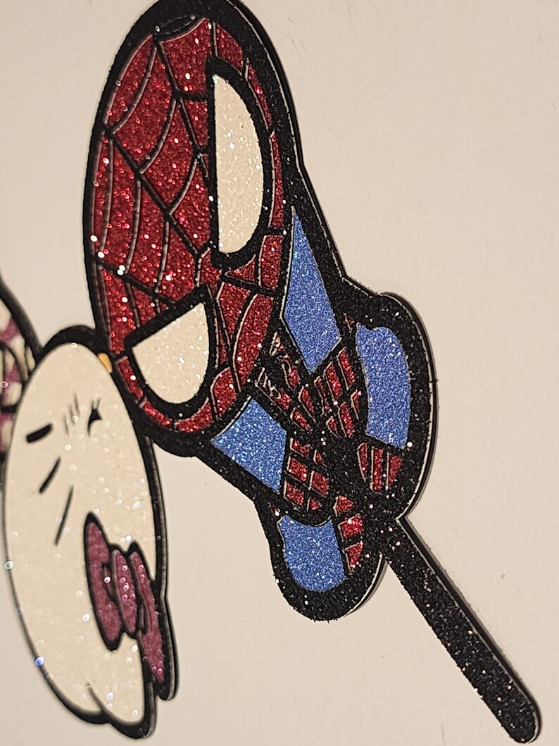 Hello Kitty & Spidey Glitter Cardstock Cutouts - Etsy