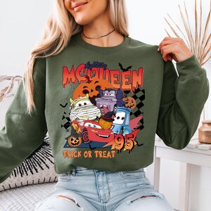 Lightning McQueen Halloween Hoodie, Disney Cars Trick or Treat Pullover image 6