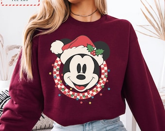 Mickey Mouse Christmas Sweatshirt, Disney Holiday Outfit